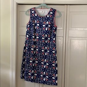 Vineyard Vines Ted, White, and Blue Shift Dress